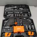 VEVOR Mechanics Tool Set, 145-Piece, Chrome Vanadium Steel, Polyethylene, SAE/Metric Sockets, Combination Wrench, Hex Wrenches, Accessories, Storage Case