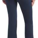 Danskin Women's Side Slit Flare Leg Yoga Pants (Blue, S)