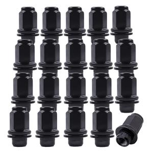 14x1.5mm OEM Style Factory Lug Nuts Set of 20, 7/8 22mm Hex Mag Washer Lug Nuts 1.85 Inch Compatible with Sequoia Landcruiser Tundra Lexus LX Black