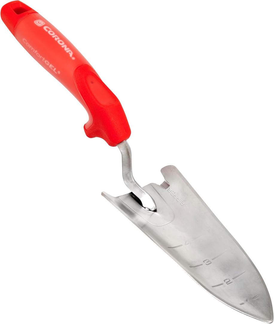 Corona Tools Premium Stainless Steel ComfortGEL Garden Trowel 13-1/2-Inch Heavy-Duty Hand Trowel for Digging, Planting & Transplanting