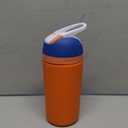 Owala Kids Flip Insulated Stainless-Steel Water Bottle with Straw and Locking Lid, 14-Ounce, Orange/Blue (Blue Citrus)