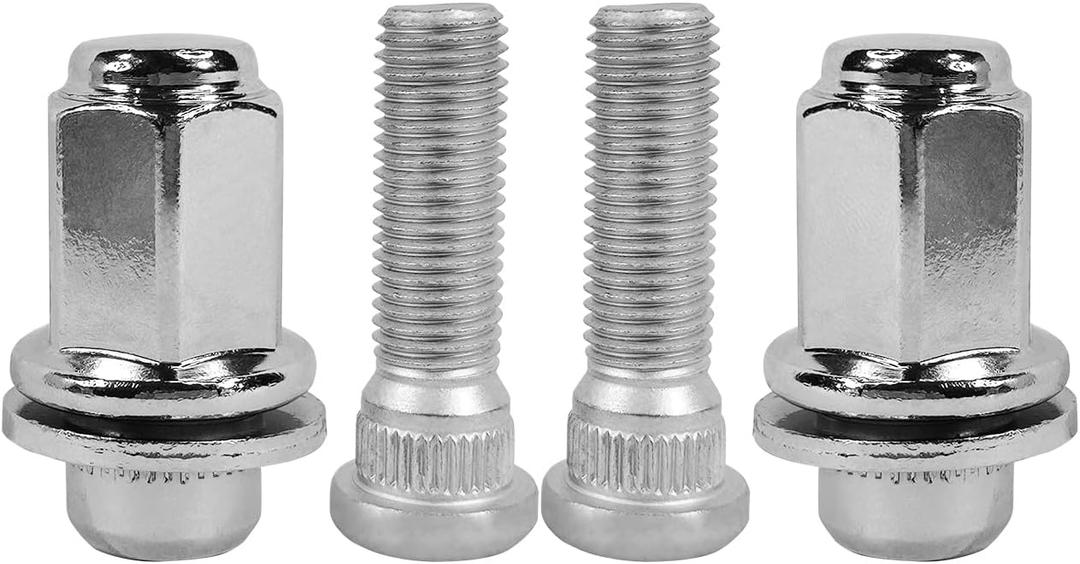 4PCS M12x1.5 Chrome Wheel Lug Stud Nut Set Compatible with Toyota Corolla Camry 4Runner Land Cruiser RAV4 Avalon Sienna Lexus GS350 GX460 ES300 SC400 tC 90942-01058 90942-02049