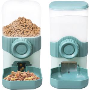 Hanging Automatic Food and Water Dispenser, Large Capacity Pet Cage Feeder and Waterer Set, Detachable Hanging Rabbit Food Bowl for Guinea Pig Rabbit