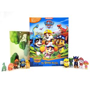 Paw Patrol Dino Rescue My Busy Books - Storybook, 10 figurines, playmat