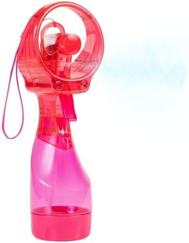 O2COOL Deluxe Handheld Battery Powered Water Misting Fan with Wrist Wrap (Strawberry Pink)