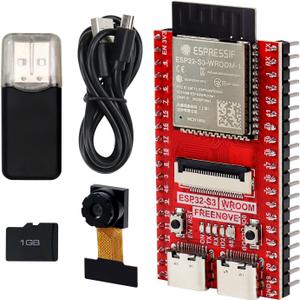 Freenove ESP32-S3 ESP32 S3 CAM Board (16 MB Flash), Dual-core 32-bit 240 MHz Microcontroller, Onboard Camera Wireless, Python C Code, Example Projects Tutorial
