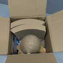 Fhiny Rabbit Scratch Toy, Natural Sisal Rabbit Scratching Ball with Cardboard Pad 2-in-1 Bunny Claw Scratcher Interactive Toys Nail Scratching Post for Indoor Pets Kittens Ferrets Small Animals