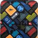 Explore Land Travel Luggage Cover Suitcase Protector Fits 23-26 Inch Case (Bon Voyage, M)