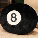 XIYUAN 14inch Billiards Sports Pillow Soft Stuffed Throw Pillow Toys Fluffy Durable Football Plush Toys Gift - for Kids Boy Girls Children Room Decor Sofa Cushion (No.8 Billiards)