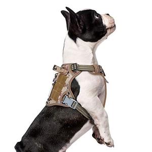 BUMBIN Tactical Dog Harness for Small Dogs No Pull, Famous TIK Tok No Pull Puppy Harness, Fit Smart Reflective Pet Walking Harness for Training, Adjustable Dog Vest Harness with Handle (Desert Camo,XS)