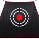 Golf Target Cloth - Heavy Duty Impact Screen for Golf Nets, Indoor/Outdoor Practice Hitting Training Aid with S-Hooks (7.8x5x3.6FT)