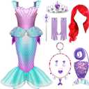 Spooktacular Creations Halloween Mermaid Costume for Girls, Little Mermaid Dress, Princess Dress Up for Girls 4-6 for DressUp (Small (5-7yr))