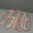 Tbestmax 10 Pcs Clear Cosmetic Bags Small Makeup Bags Portable Waterproof Travel Toiletry Bags Organizer Peach Pink, 7.5"x 4.8"x 2.3"