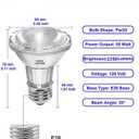 50W Par20 Halogen Flood Light Bulb 120V, 12 Pack Par20 Flood 50W 120V Halogen Bulb Warm White 2700K, Dimmable Reflector Par20/FL25 Bulb with E26 Base for Track Lighting, Recessed Can