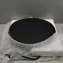 Gadroad Round End Table with Charging Station, USB Ports and Anti-Drop Fence, Wood Tabletop & Black Metal Frame, 2-Tier Side Table for Living Room, Bedroom, Black 15.7 * 15.7 * 23.0 inches