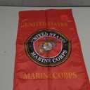 FlagSource Nylon USMC, Military Garden Flag, Made in The USA, 18x12" (Clear)