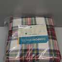 Comfort Spaces Cotton Flannel Sheets King Size, Ultra Soft Flannel Sheet Set with 14" Elastic Pocket , Plain Print Warm Flannel Bedding, Scottish Plaid Red 4 Piece