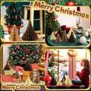 Mooliwe 6 Pcs Paper Christmas Trees Honeycomb Centerpiece 3D Paper Trees Decorations Neutral Christmas Tree Honeycomb Rustic Reusable for Xmas Home Holiday Table Decor(Neutral Colour)