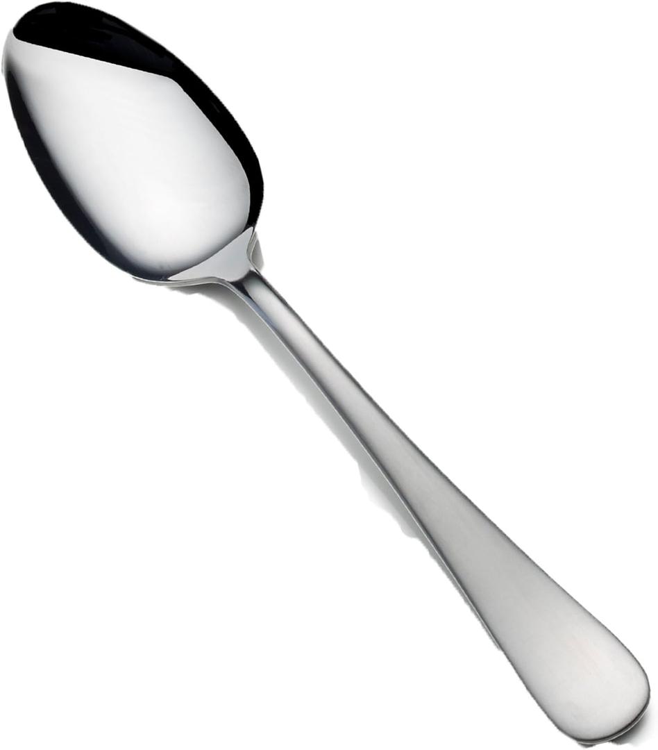 Gourmet Basics by Mikasa 5199212 Satin Symmetry Stainless Steel Teaspoon, Set of 10