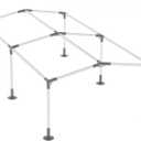 6 Leg Carport KitsLow Peak Canopy Fitting Kit with 1-3/8" ID, Galvanized Steel Carport Connectors, Shed Frame kit DIY Project