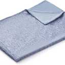 EXQ Home Weighted Blanket Cover 48x72 -Twin Size Premium Soft for Weighted Blanket with Zipper,Machine Washable Duvet Cover (Dark Blue,Duvet Cover Only)