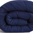 NTBAY Twin Comforter - Down Alternative Comforter Duvet Insert, All Season Bedding Quilted Duvet Insert with Corner Tabs, Machine Washable, Navy Blue (Twin(68x90 Inch) Pack of 1)