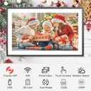 Digital Picture Frame 15.6 Inch Large Frameo Digital Photo Frame32GB, 1920 * 1080 IPS HD Touch Screen, Electronic Picture Frame IPS Touch Screen with Auto-Rotate, Frameo Digital Frame WiFi