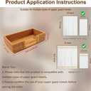 Guest Towel Holder, Rattan Napkin Holder, Wicker Bathroom Napkin Holder Tray, Flat Guest Towel Holder Tray for Toilet Table Restaurant, Honey Brown