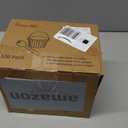 Cupcake Liners for Baking 100Pack,Free-Air 3.5Oz Foil Baking Cups with Dome Lids,Disposable Muffin Tins Muffin Cups for Wedding Birthday Party, with Spoons-Pink in Gold