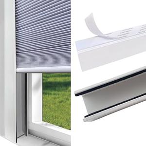 U Channel Blackout PVC Light Blocking Strips for Roller Blinds Light Gap Blockers Window Shades Side Rail Tracks Bedroom Sleep, Side Tracks for Cordless Blackout Shades (White, 58", 2Pcs)