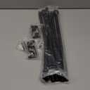 2 Pack Curtain Rods for Window 32 and 48, Black 5/8 inch Splicing Single Window Curtain Rod Set with Brackets