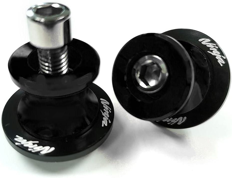 Black Motorcycle Aluminum CNC M8 Swing arm Sliders Spools Stand Screw Compatible With Kawasaki Ninja 250 300 400 650 Z650 Z800 Z900 Z1000 ZX10R ZX6R