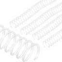 PATIKIL 22mm(7/8") Plastic Spiral Binding Coils, 20 Pcs Binding Spirals 190 Sheet Capacity 3:1 Pitch Binding Spirals for Binding Paper Sheets, Transparent
