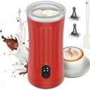 Milk Frother, 4-in-1 Milk Frother and Steamer, Hot and Cold Foam Maker and Milk Warmer with Temperature Control & Auto Shut-Off