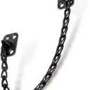 MEGA HANDLES Transom Door Chain 12-Inch, Door Chain Stopper for Transom Windows, Cabinet Door Restraint, Chain Lid Support, Durable Transom Window Hardware for Enhanced Safety - Matte Black