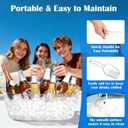 2 PCS Ice Buckets for Parties, 15L Large Ice Bucket, 4 Gallon Champagne Bucket with Scoops, Beverage Tub Mimosa Bar Supplies for Champagne, Beer, Cocktail