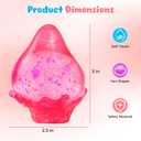 6 x Glitter Water Drop Squishy,Malt Sugar Squishies Rain Drop,Stress Relief Fidget Dream Squeeze Toy (Purple)