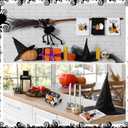Peryiter 6 Pcs Halloween Kitchen Hand Towel Boo Black Cat Ghost Bath Towels 14 x 21 Inch Spooky Pumpkin Bat Decoration Dish Towels for Halloween Bathroom Holiday Kitchen Decor