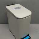 Cesun Small Bathroom Trash Can with Lid Soft Close, Step Pedal, 6 Liter / 1.6 Gallon Stainless Steel Garbage Can with Removable Inner Bucket, Anti-Fingerprint Finish (Creamy White)