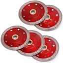 5 in Super Thin Dry Wet Diamond Porcelain Saw Blades Ceramic Cutting Disc Wheels for Cutting Tile Porcelain Granite Marbles(91-5PCS)