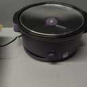 bella 6.0 Qt Manual Slow Cooker, Ceramic Nonstick Coating, 3 Temperature Settings, Dishwasher Safe Stoneware Pot and Tempered Glass Lid, Cool Touch Handles & Tangle Free Cord Wrap, Plum, 6 Quarts