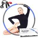 Auoxer Fitness Exercise Weighted Hoops, Lose Weight Fast by Fun Way to Workout, Fat Burning Healthy Model Sports Life, Detachable and Size Adjustable Design