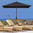 EliteShade USA 10-Year-Non-Fading 6x6Ft Square Market Patio Umbrella, UPF 50+ UV Protection Performance Sun Umbrella, Heavy Duty Commercial Grade Outdoor Table Umbrella with Crank, Windproof Vented Top for Garden, Pool, Deck and Outdoor Playsets, Black