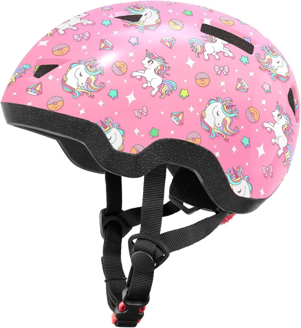 Toddler Bike Helmet for Boys and Girls, Adjustable Kids Helmets from Infant/Baby to Children (Unicorn,Size S)