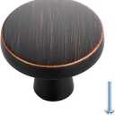 Ravinte 10 Pack Solid Single Hole Kitchen Round Cabinet Knobs Oil-Rubbed Bronze Pulls Drawer Knobs Kitchen Cabinet Hardware Handles