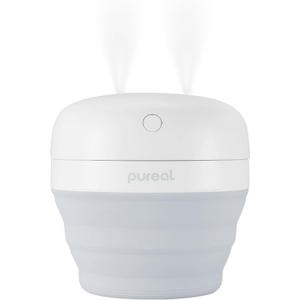 Pureal Foldable Mini Humidifier, 500ML Portable Small Cool Mist for up to 10 Hrs, for Baby Bedroom Travel Office Home, Auto Shut-Off, 3 Mist Modes, Super Quiet