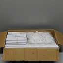 VTRIN 10 Tiers Shoe Rack Tall Large Capacity 50 Pairs Wide Shoe Organizer Sturdy Shoe Shelf for Entryway with Two Hooks Metal Shoe Storage for Closet, Bedroom, White, XJ-113