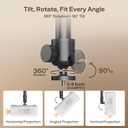 Aurzen Ceiling Projector Mount Bracket, 360 Rotation & 90 Tilt, Adjustable 9"-15" Length, -Inch Screw, Compatible with TMY, HAPPRUN, Yaber, Epson & Most Projectors