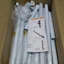 Bonpally Room Divider Curtain Rod, No Drilling Room Separator for Space Partition, 4-10ft (H) 28-70 inch(W) Adjustable Heavy Duty Temporary Wall Divider Floor to Ceiling Tension Rod, White