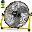 Fanspex 16'' Large Portable Battery Operated Floor Fan, 20000 mAh Cordless Rechargeable Floor Camping Fan for Outdoor, DC 24V, 45dB Low Noise, 4-32 Longer Running Time, 5.8 m/s Air-flow